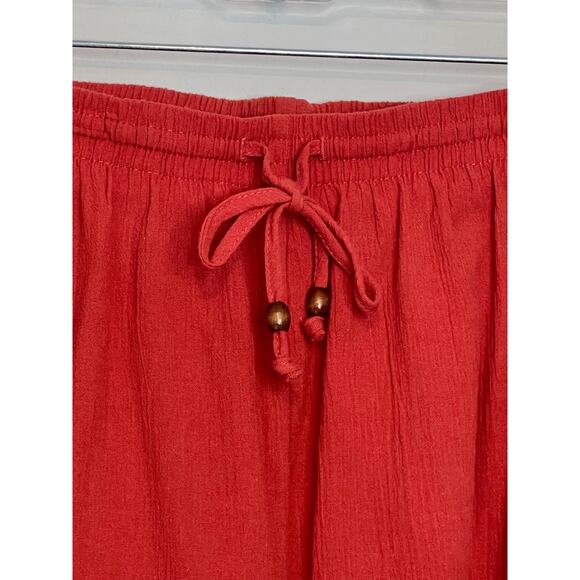 Alfred Dunner Burnt Orange Drawstring Stretch Gauze Wide Leg Pants Size 18 - Picture 3 of 10